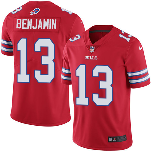 Nike Bills #13 Kelvin Benjamin Red Men's Stitched NFL Limited Rush Jersey - Click Image to Close